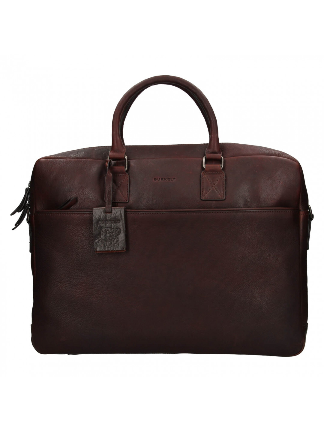 Pánská kožená taška na notebook Burkely Minvel – tmavě hnědá